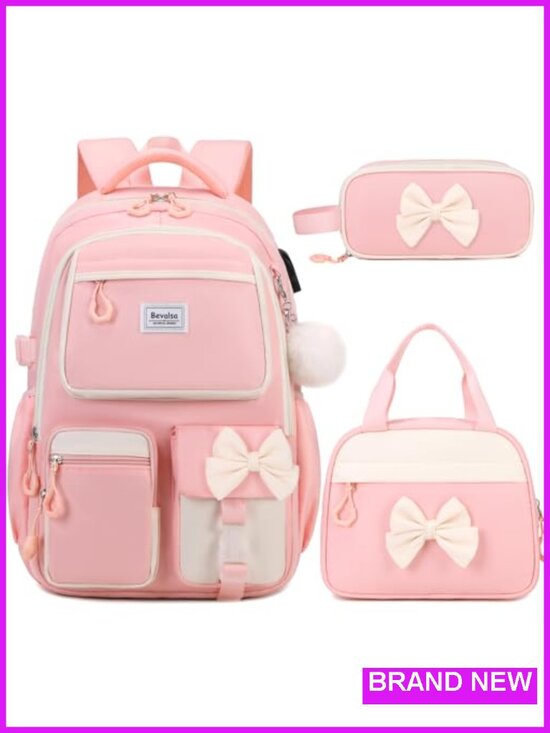 Other - Kids Backpack with Lunch Bag & Pen Case - USB Charging Port